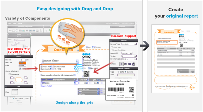 Design layout on the browser