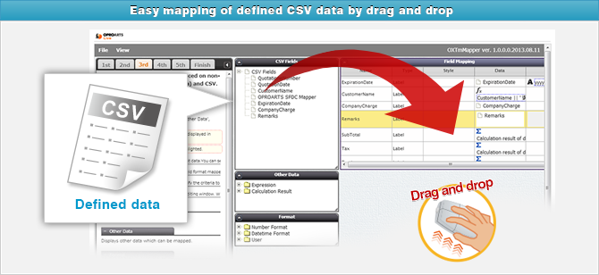 Easy mapping of output data