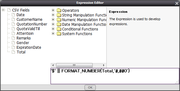 Expression Editor