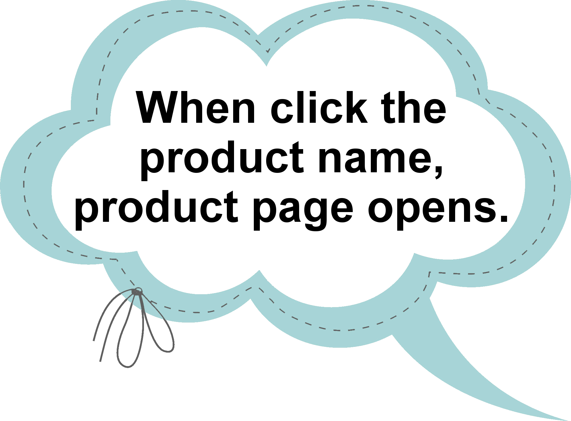 When click the product name, product page opens.