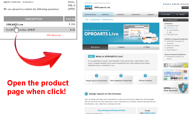 Open the product page when click!
