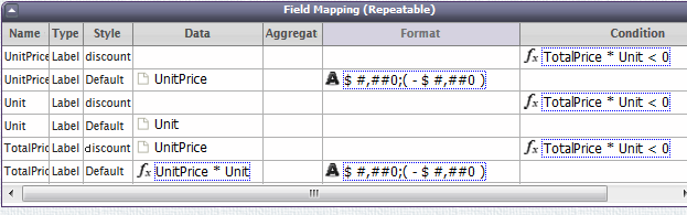 Field Mapping(Repeatable)