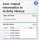 Save Output Information in Activity History