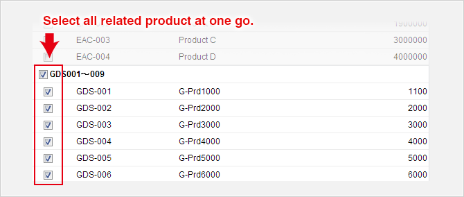 Grouping Product