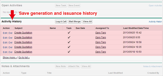 Save Output Information in Activity History Automatically