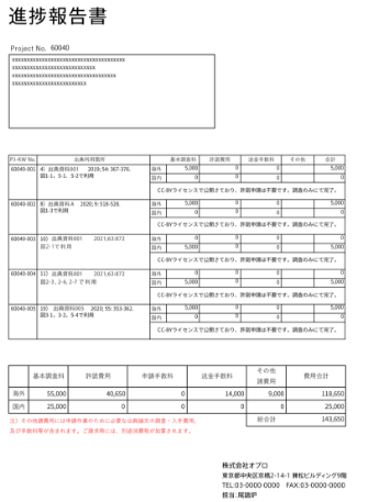 進捗報告書
