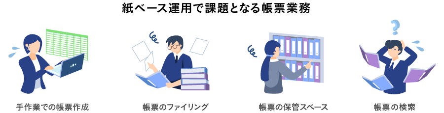 紙ベース運用で課題となる帳票業務