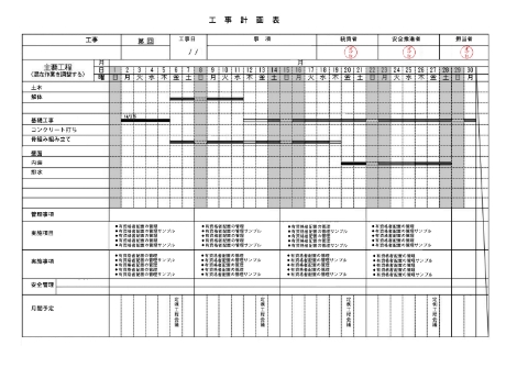 工事計画表